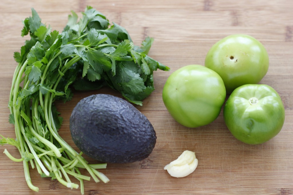 Tomatillo Avocado Salsa - Fish Tacos